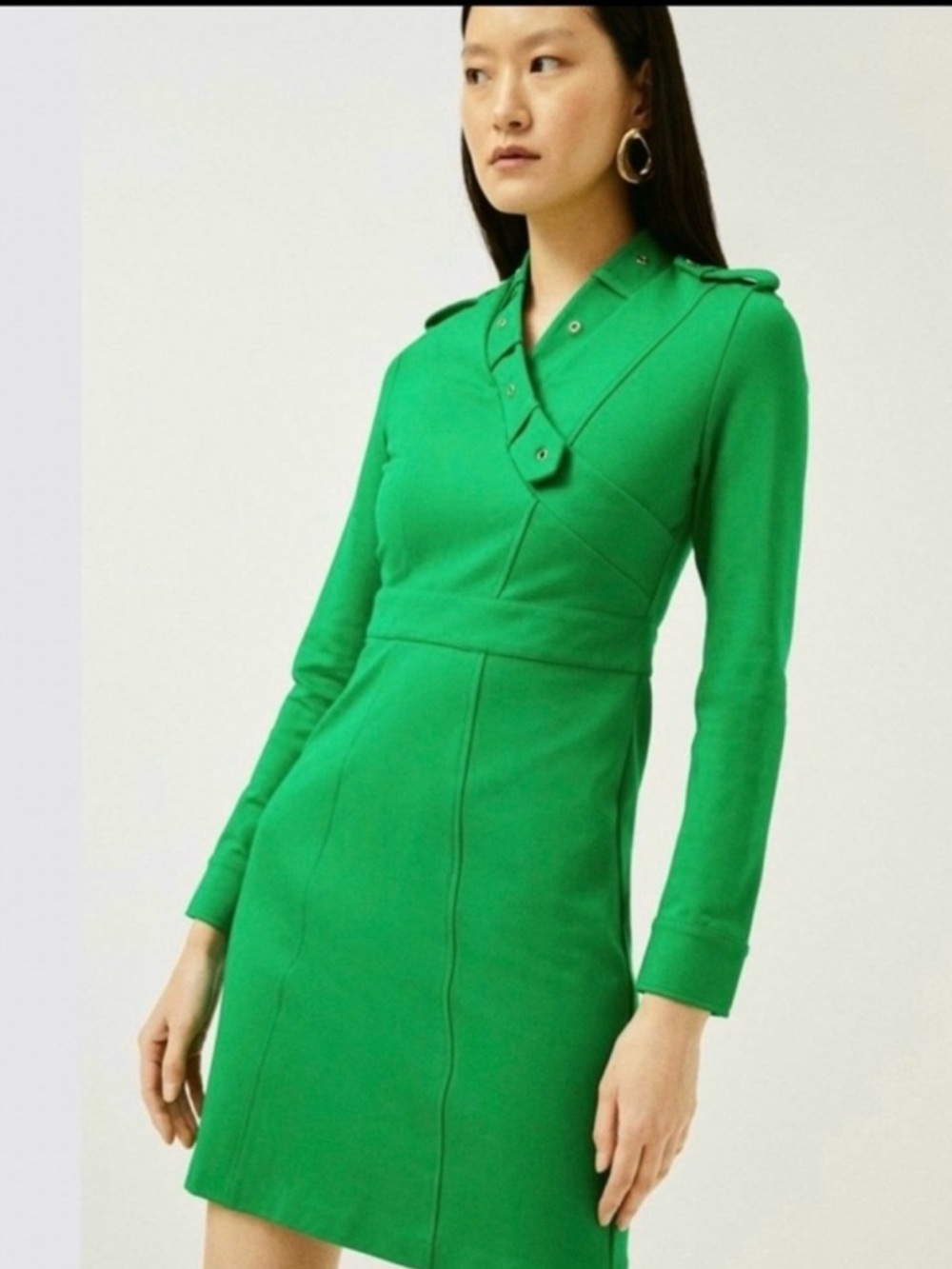 NWT Karen Millen Ponte Wrap Front Jersey Dress